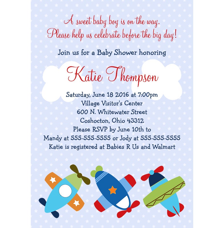 Personalized Customized Baby Shower Printable