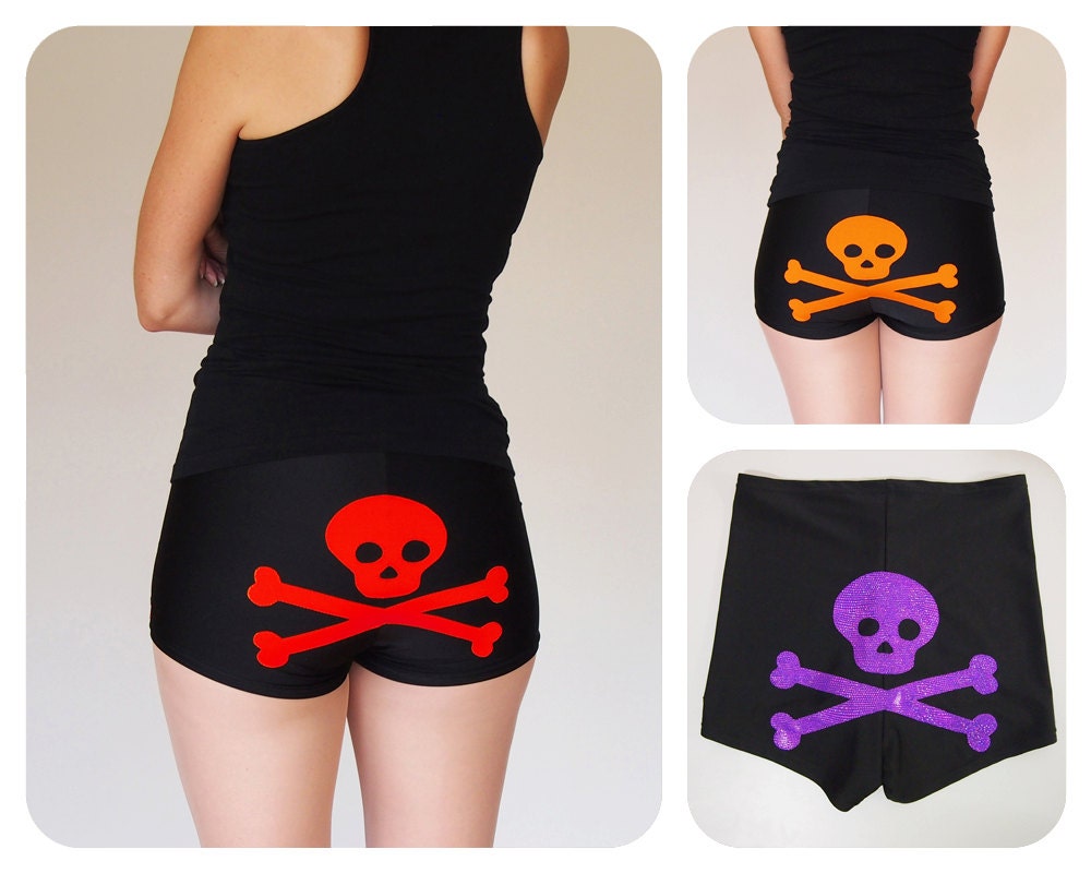 Skull and Crossbones Roller Derby Shorts Pre-Order