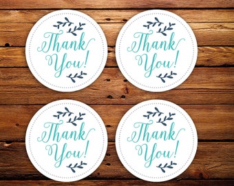 Thank You stickers, Round Business stickers, Stickers with your logo, 2" round stickers for business, Branding stickers, Sheets of 20