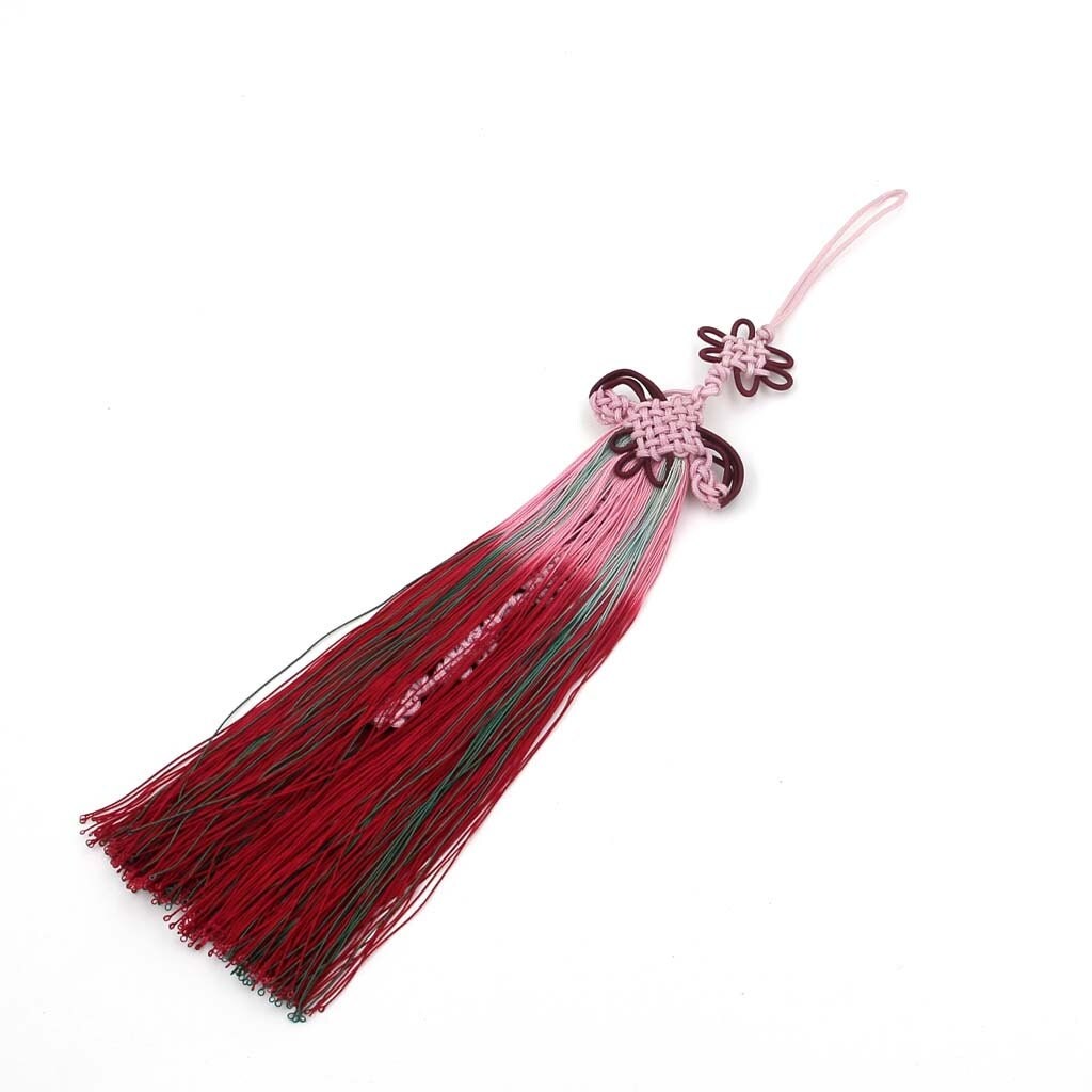 Silk Cord Chinese Lucky Knot Tassel Hanging 320mm55mm T3275