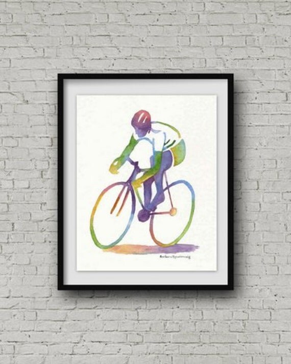 Bicycle Art Bike Art Bike Racer Print Bicycle Wall Art