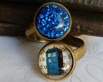 Doctor Who Ring, Tardis Ring, Timey Wimey Jewelry, Doctor Who Jewelry