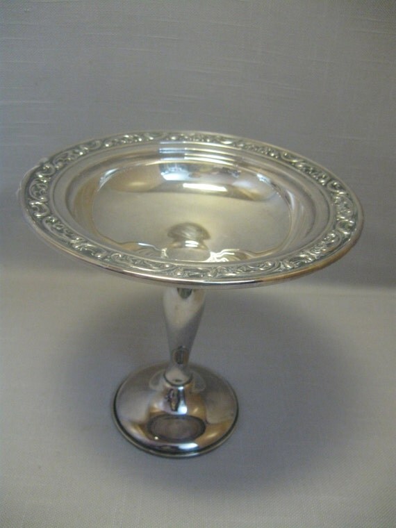 Silver Plate Gorham Long Stem Candy Dish Compote YC3043
