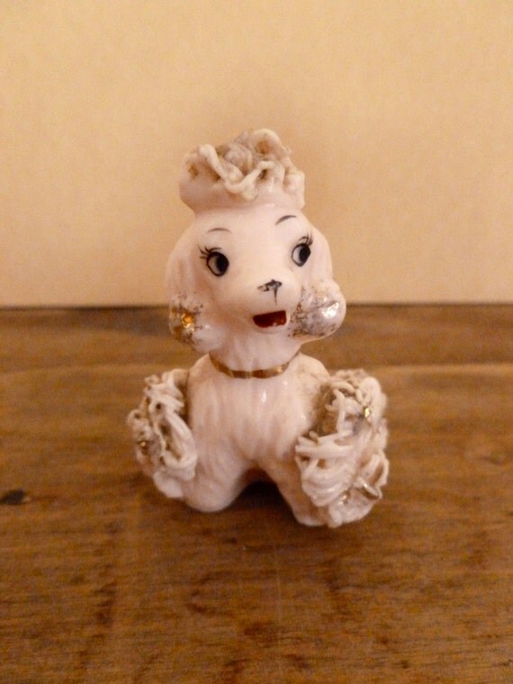 pink spaghetti poodle figurine