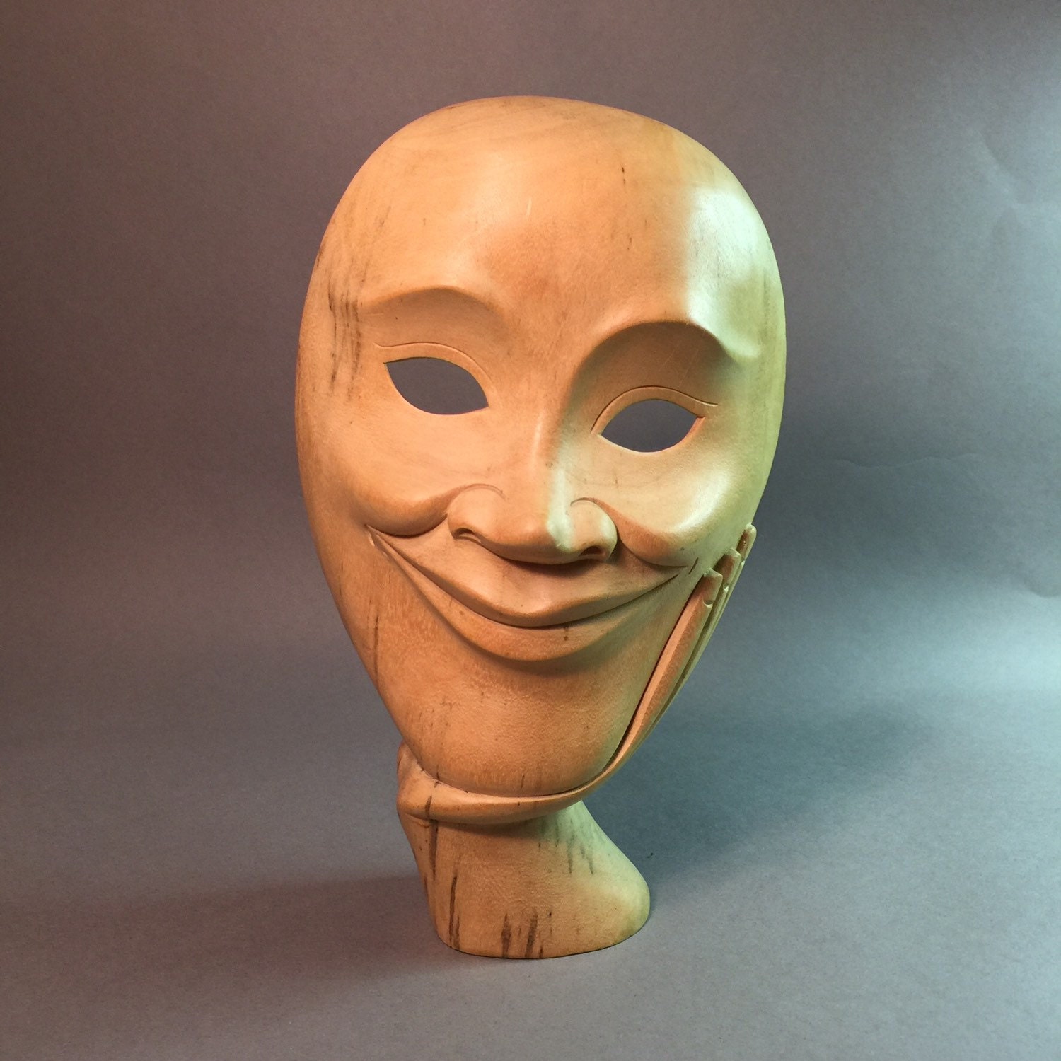 Theatrical Face Mask . Wood Mask. Carved Mask . by PartsForYou