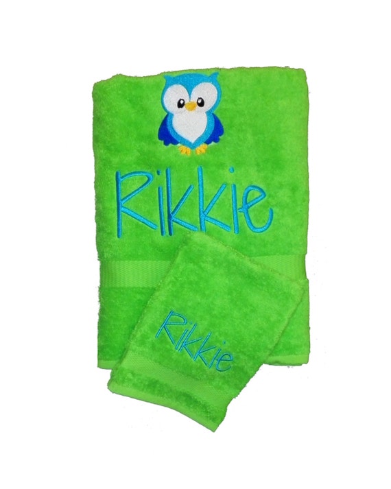 personalised embroidered large towel bathtowel name