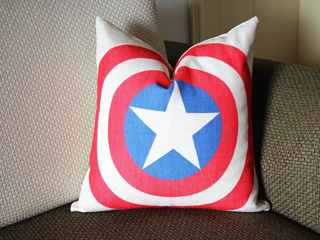 Captain America Cushion CoverCotton Linen Pillow Cover