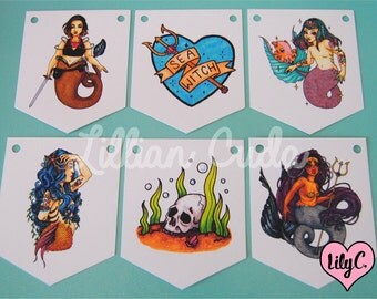 SALE Merbabes Mermaid DIY Bunting Kit