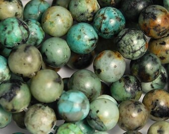 African Turquoise Jasper 6mm round beads -15.5 inch strand