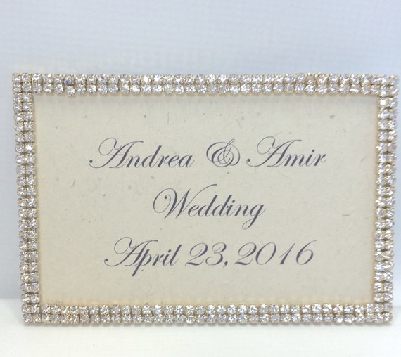 Personalized Name Plate Wedding Card Name Plate Set in Gold