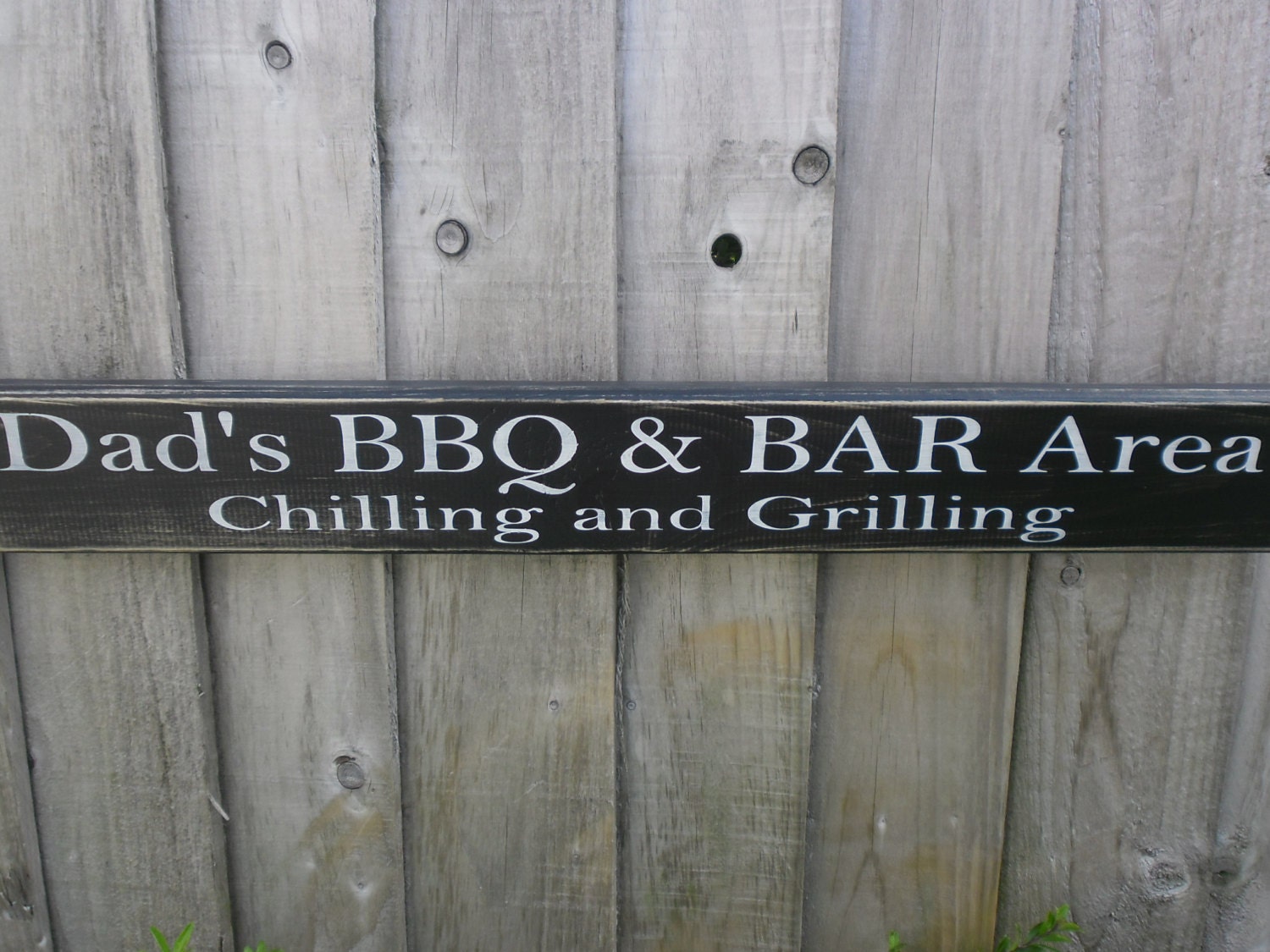 Dad's Barbeque Bbq Barbecue Bar Sign Personalised Wooden