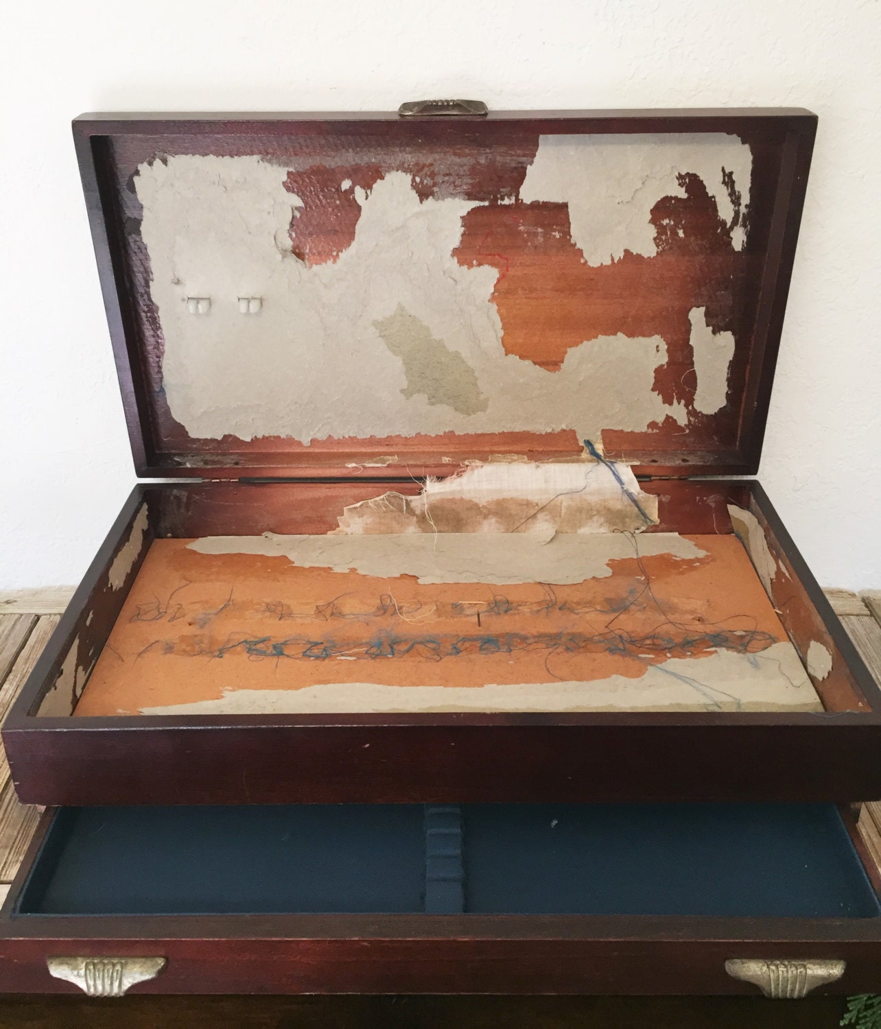 Vintage Wood Flatware Box by NostalgicNuance on Etsy