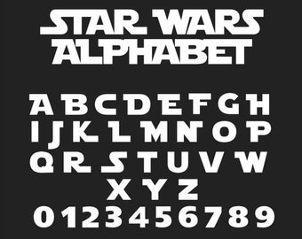 Star Wars Font, Star Wars Alphabet, Star Wars Svg, Star Wars Cut Files, Studio Files, Cricut Cut Files, Svg Fonts, Vector Cut Files