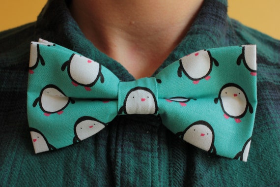 Cute penguin bowtie / bow tie kitsch fun