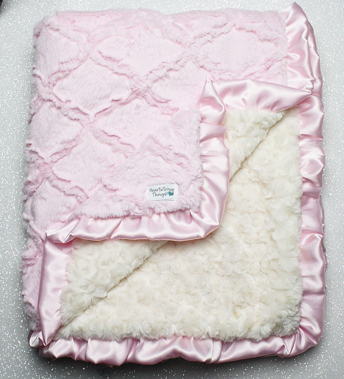 Minky Blanket baby girl blanket for girl baby pink and