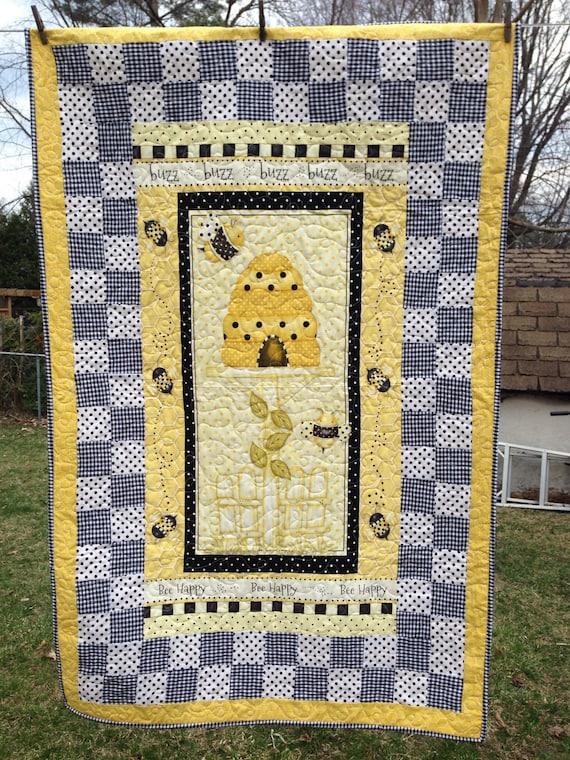 Honey Bee Baby Quilt By TarynsNana On Etsy