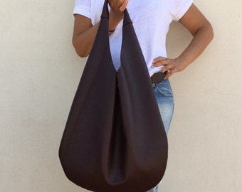 BALE HOBO EXTRA LARGE 40 BAG IN MOCHA BROWN CALFSKIN