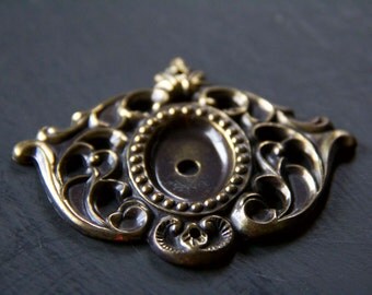 Antique Brass Back-Plates Set of Two
