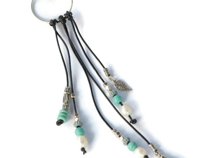 Boho necklace,turquoise necklace,leather Necklace,bohemian necklace ,Women's Gift,Boho Necklace,uno de 50 style necklace,uno de 50 jewelry