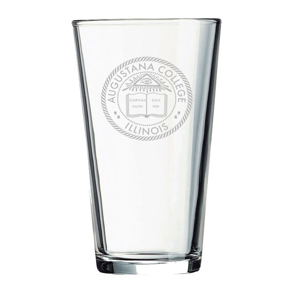 12 Custom Etched Pint Glasses with Logo or by LifetimeCreations