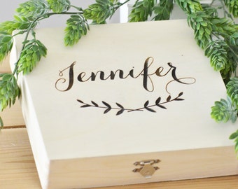Personalized bridesmaid gift box, bridesmaid gift, keepsake gift box, bridal party gift
