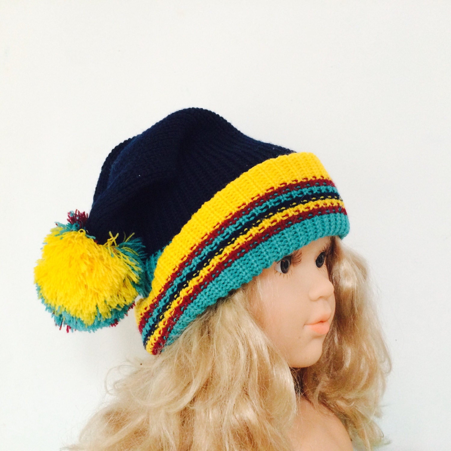 Baby Bobble Hat Vintage Beanie Unworn Deadstock 90s Pom Pom 0-6m