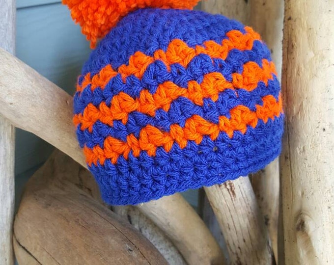 Winter Beanie CROCHET PATTERN, sports hat pattern, Easy crochet pattern, quick project, 30 minute hat crochet pattern