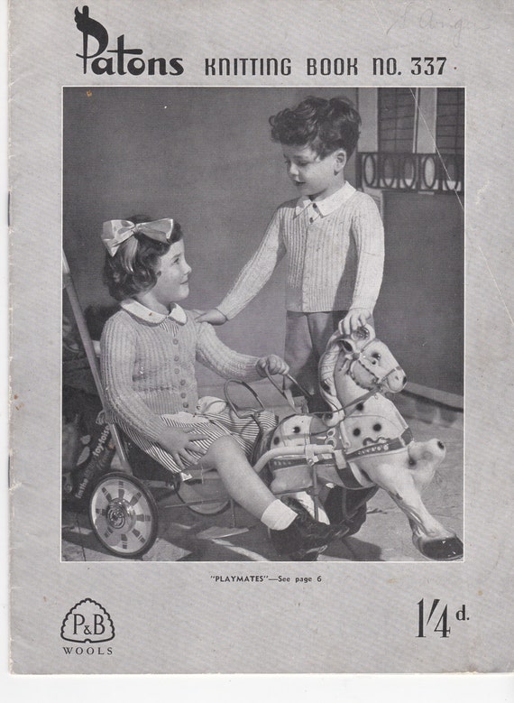 Patons & Baldwins Knitting Pattern No 337 For Children