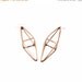 SALE // 40% off // octahedron earrings // oxidized bronze