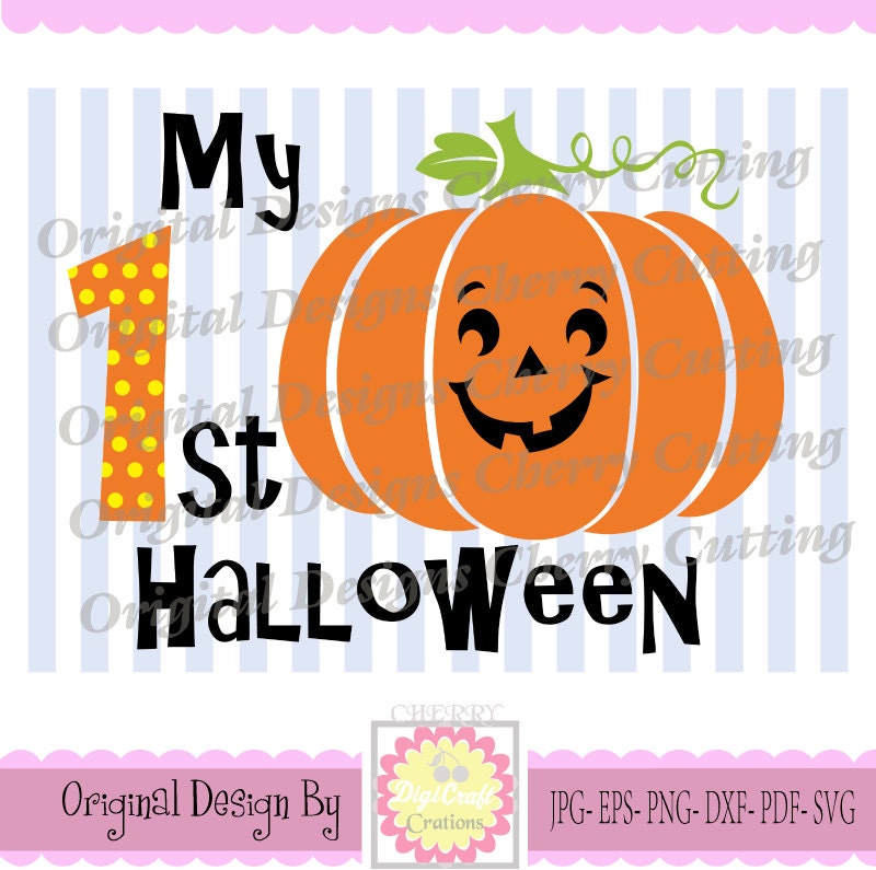 Download My 1st Halloween with pumpkin face My first Halloween SVG