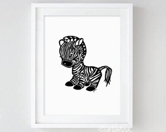 Items similar to Baby Zebra Print on Etsy