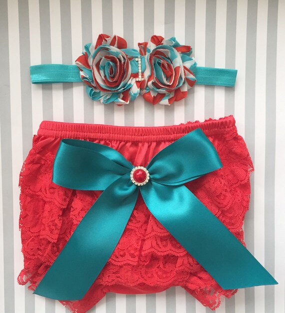 Items similar to Baby Girl Lace Bloomer setDiaper Cover setRed and