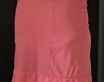 Coral pink nylon slip from the 80's.