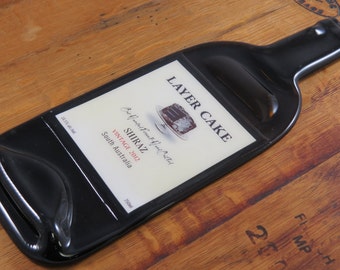 Wine Bottle Spoon Rest - Layer Cake Shiraz Flat Bottle