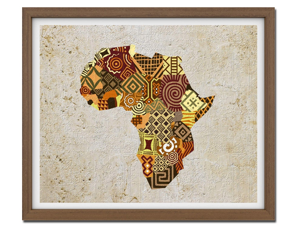 Kenyan Map With Counties Art  Print Wall  Decor  Kenyan 