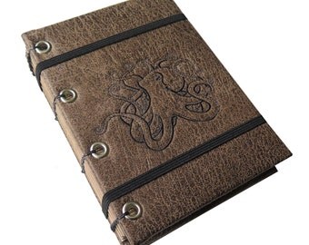Embroidered Octopus Journal/ Sketchbook/ Memory Keeper