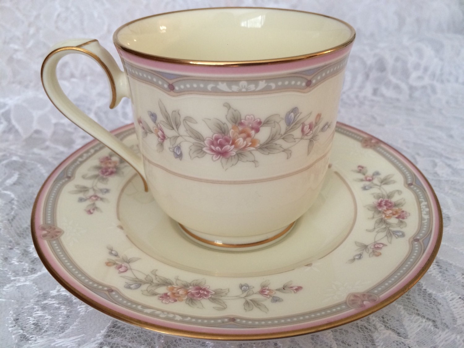 Noritake Tea Cup and Saucer Set Noritake Sestina Vintage Tea