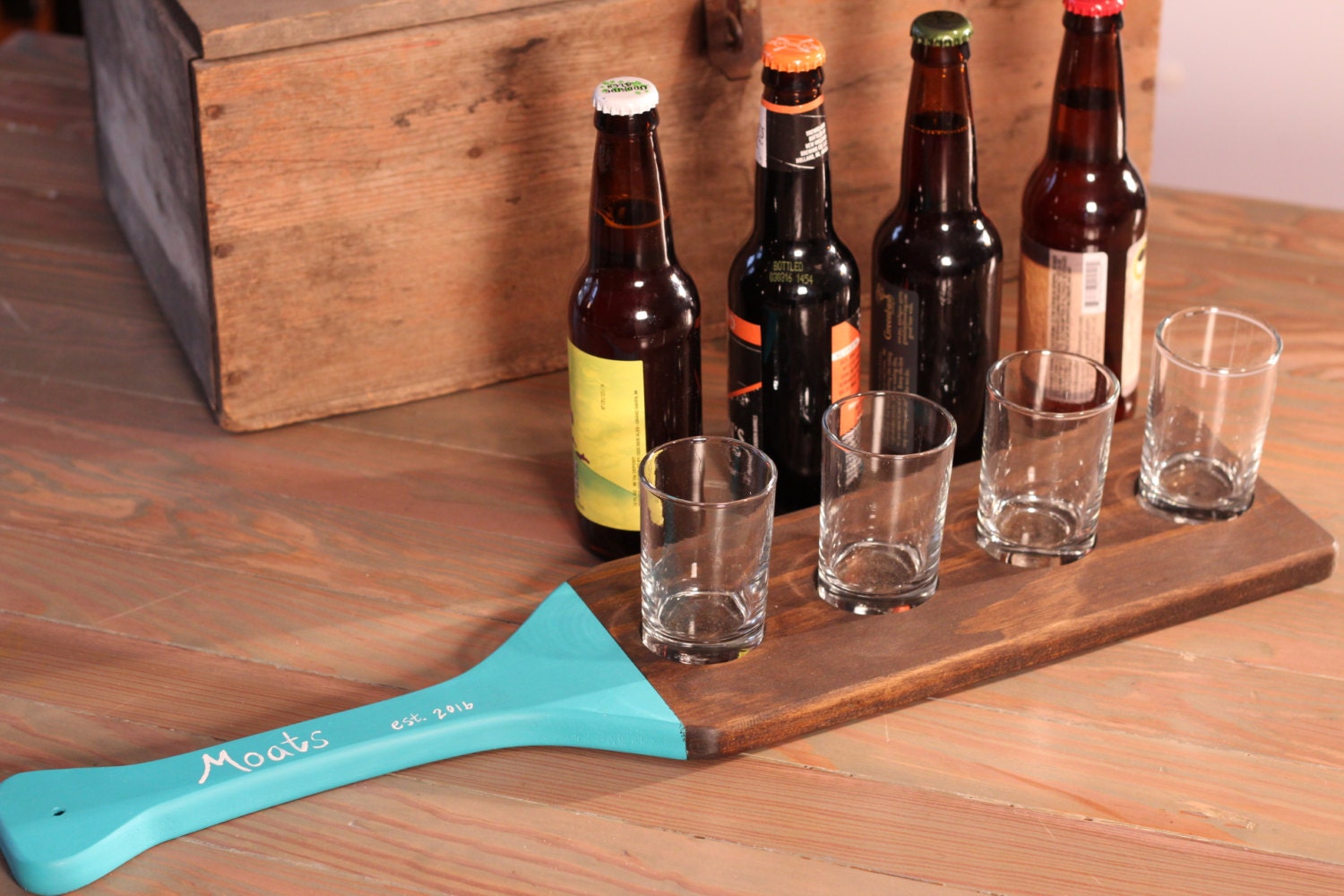 Personalized Beer Flight Paddle Custom Wedding Gift Parents