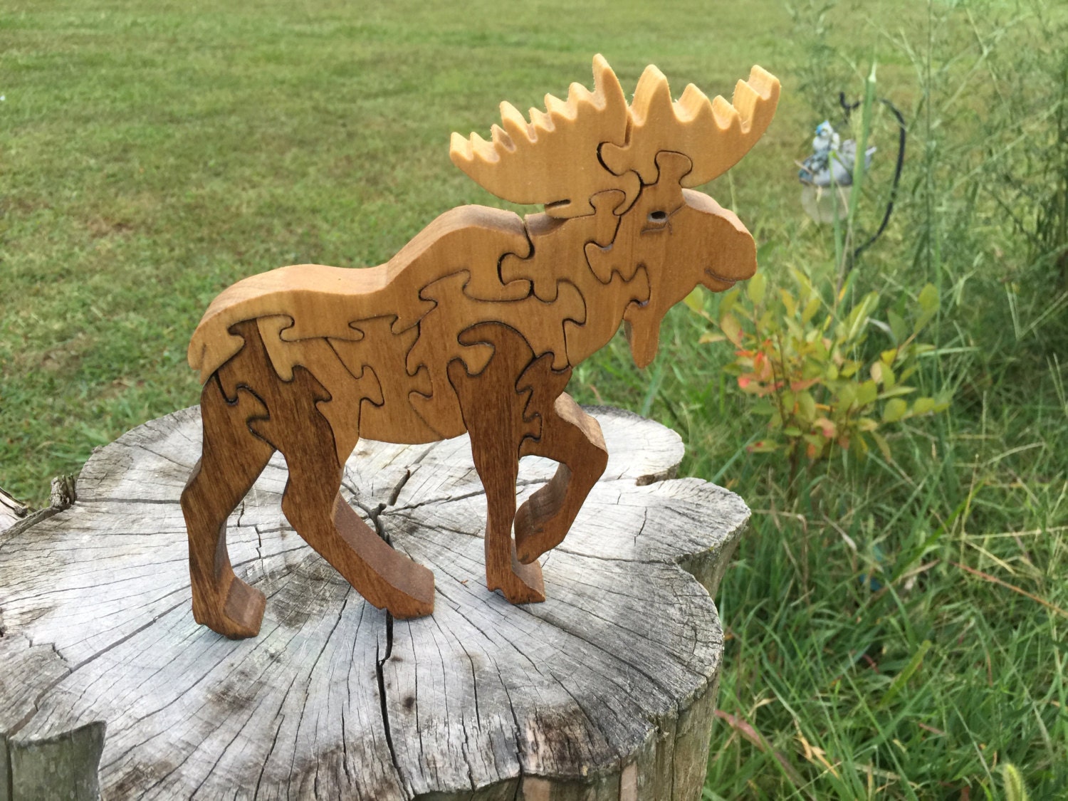 wood puzzle moose wood puzzle animal puzzle zoo animal kids