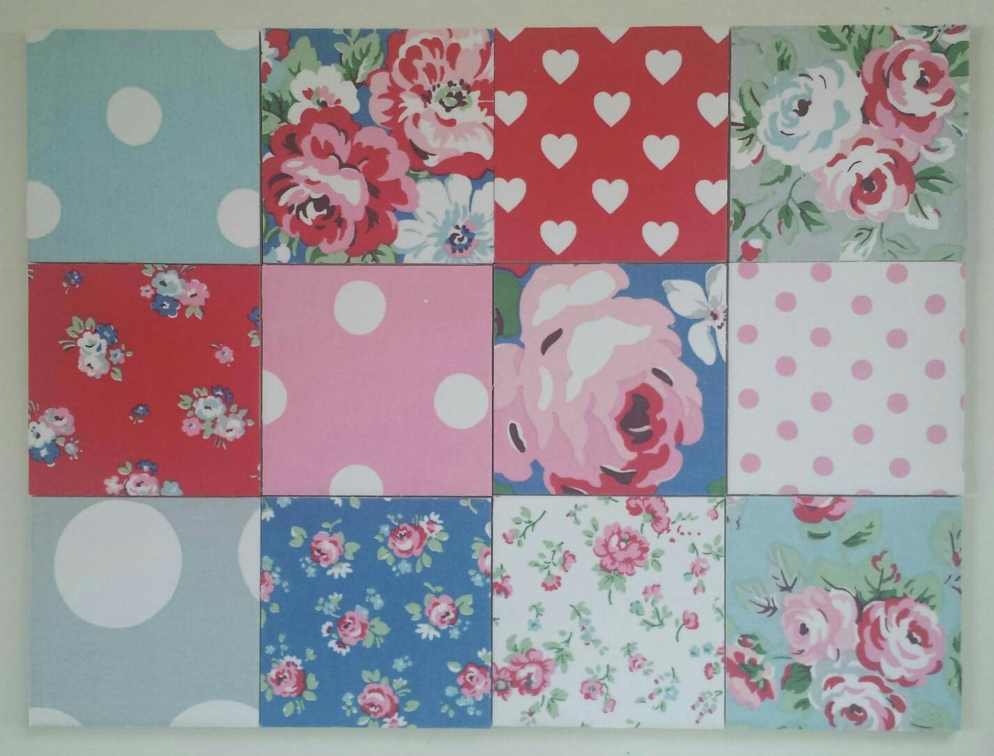 12 x 100mm Shabby Chic Ceramic Wall Tiles in Cath Kidston