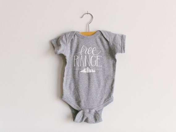 Free Range Infant Bodysuit Unique Hand-lettered Adventurer