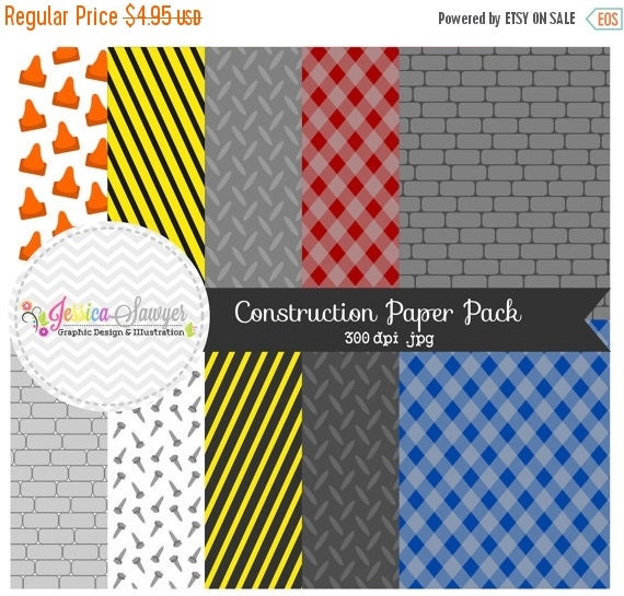80% OFF - INSTANT DOWNLOAD, construction digital paper - tool background - commercial use - brick background - toolbox texture - card makin Il_570xn
