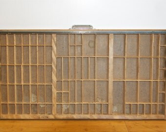 Vintage letter press drawer…type set drawer…print press drawer…wood block letter drawer.