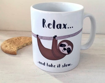 Sloth Mug - Mug - Funny Mugs - Sloth Mugs - Funny Mug - Mugs - I Love Sloth Mug - I Heart Sloth Mug - Sloth Cup - Sloth Cups - I Love Sloths