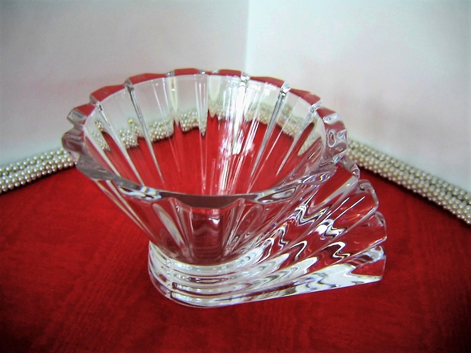 VINTAGE ROSENTHAL Fluted design Crystal Votive Candle Holder