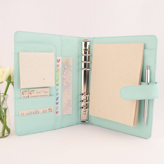 A5 Original Leather Ring Binder Planner 6 Ring Lots by CocoaPaper