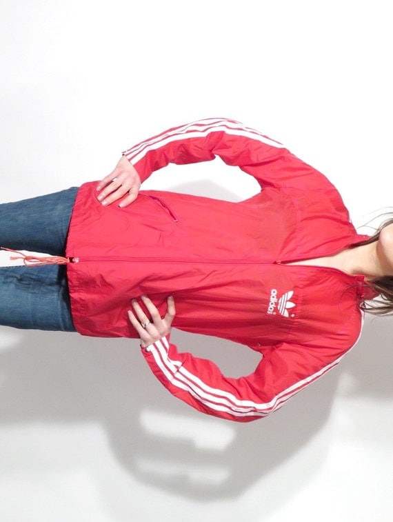 red adidas windbreaker