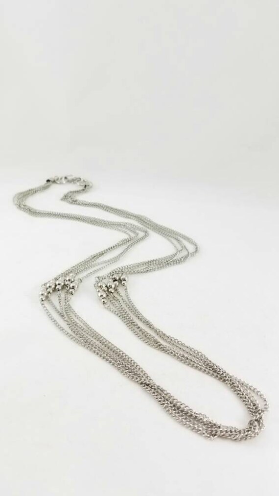 Silver chain long necklace chain style jewelry Body
