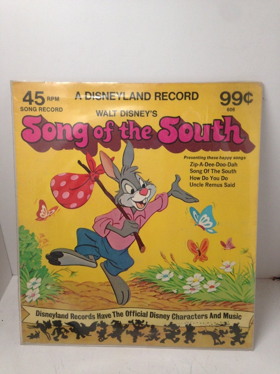 Vintage Disney 45 RPM Record Song of the South Brer Rabbit