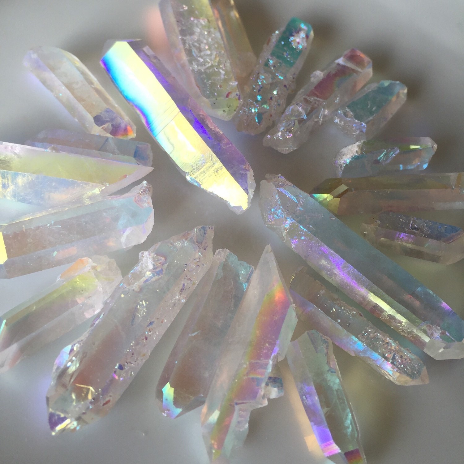 angel aura quartz crystal